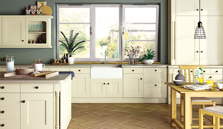 Bella Oakgrain Cream Cambridge Kitchen