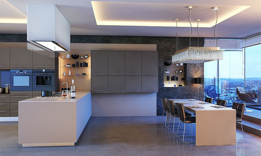 Zurfiz Ultramatt Metallic Basalt Kitchen