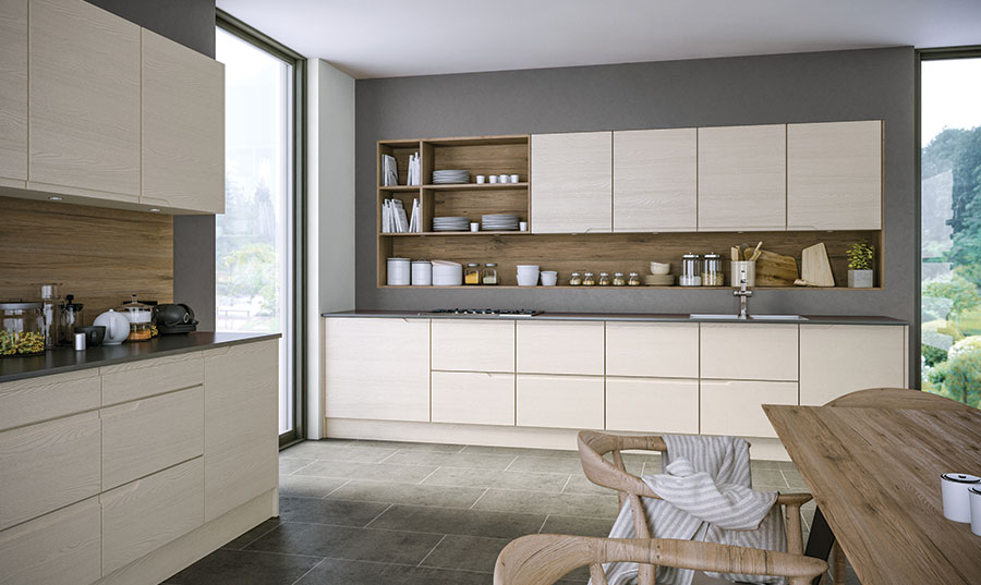 Bella Knebworth Oakgrain Cashmere Kitchen