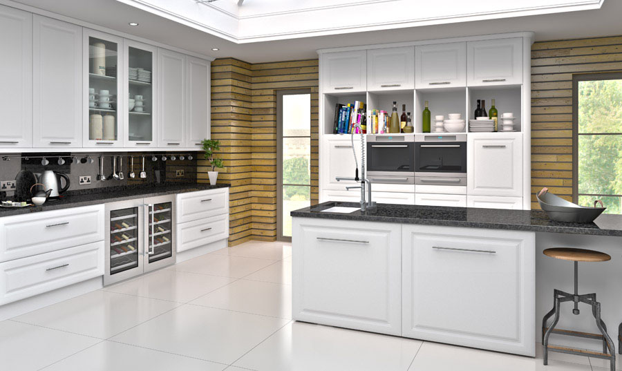 Bella Satin White York Classic Kitchen