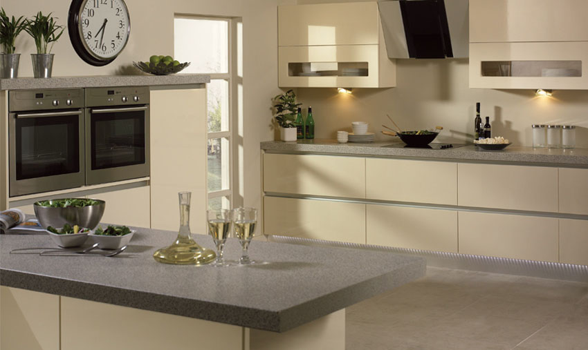 Bella High Gloss Cream Venice Kitchen