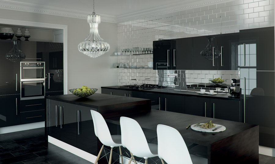 Zurfiz Ultragloss Metallic Anthracite Kitchen