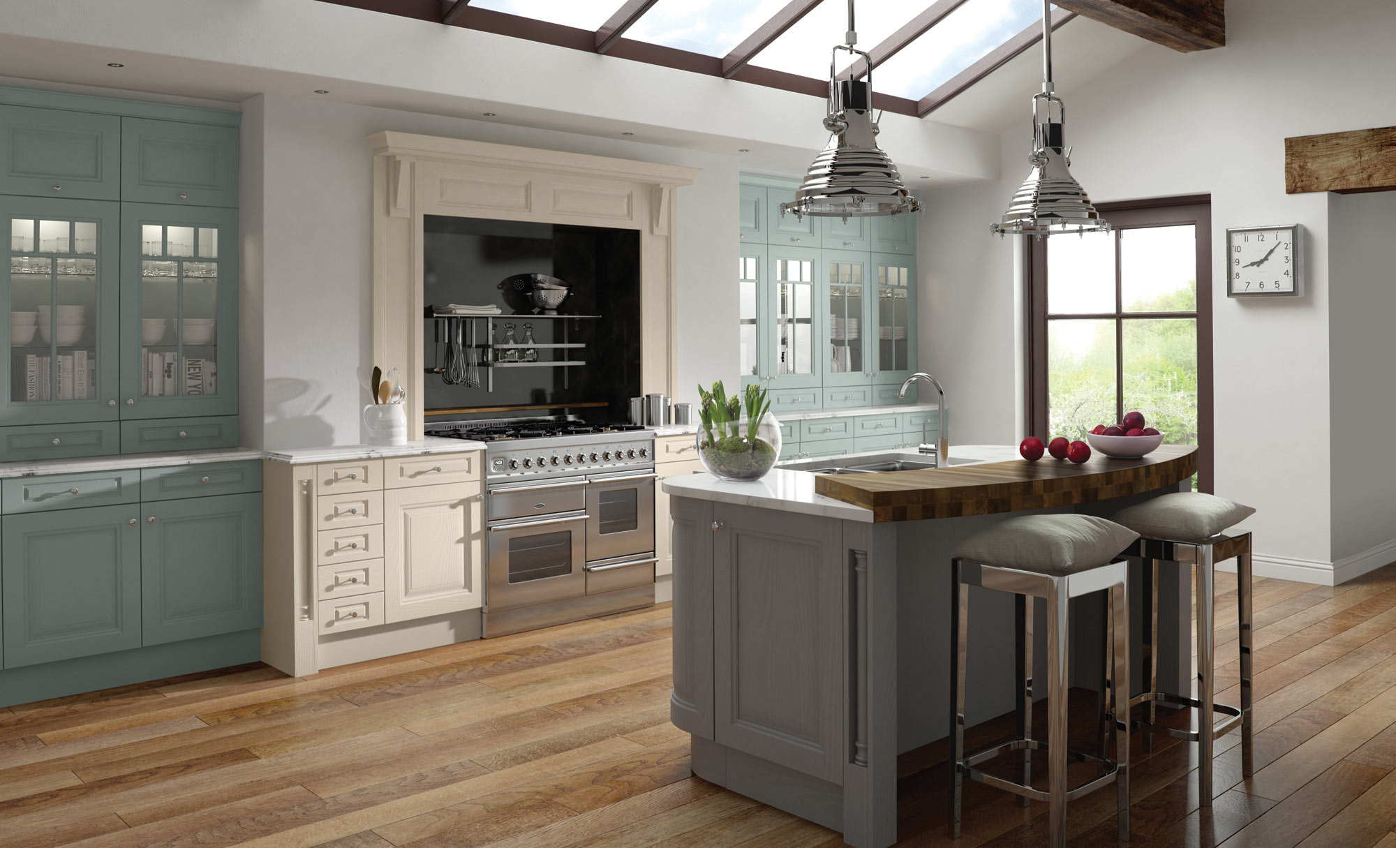 Uform Jefferson Ivory, Powder Blue & Dust Grey Kitchen