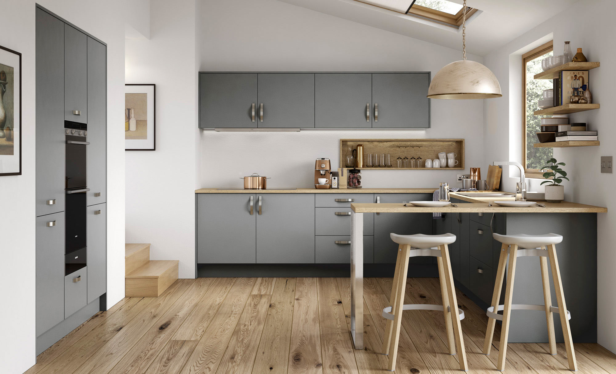 Uform Zola Matte Dust Grey  Kitchen
