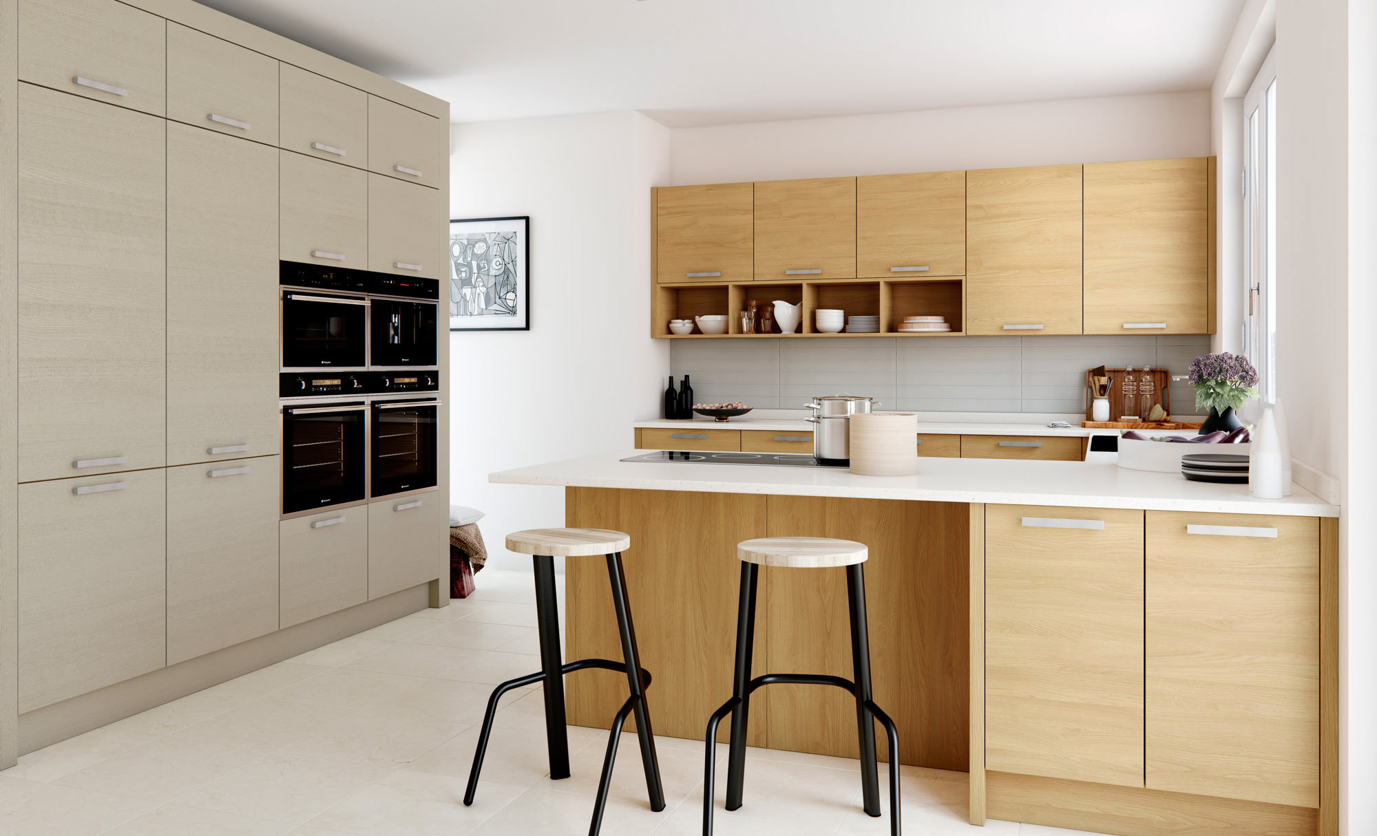 Uform Tavola Light Oak & Cashmere Kitchen